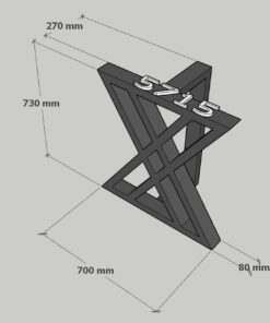 Alternative view of Chân bàn sắt hộp sơn tĩnh điện SGH-1397