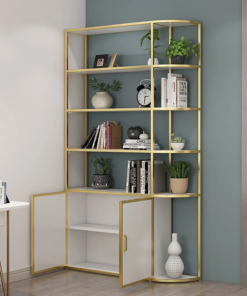 Alternative view of Kệ trang trí khung sắt mặt gỗ SGH-1662