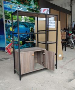 Kệ để lò vi sóng khung sắt có tủ gỗ GHTop-5117 17 ke de lo vi song khung sat co tu go ghtop 5117 MHG 450EV 2