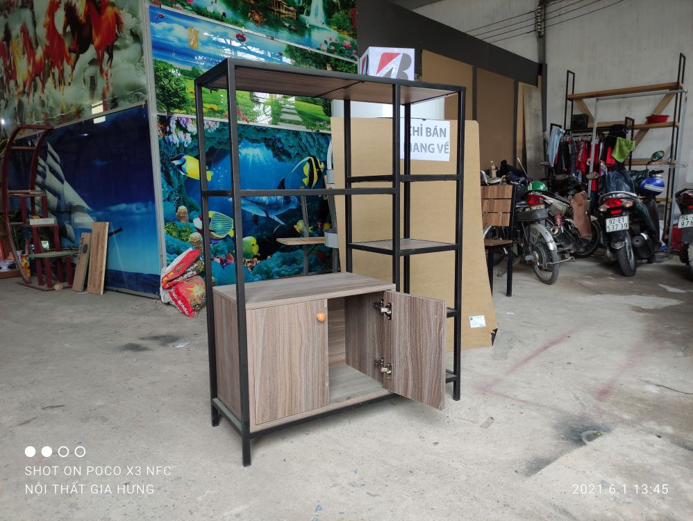 Kệ để lò vi sóng khung sắt có tủ gỗ GHTop-5117 10 Kệ để lò vi sóng khung sắt có tủ gỗ GHTop-5117 - Ảnh 8