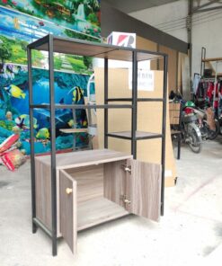 Kệ để lò vi sóng khung sắt có tủ gỗ GHTop-5117 15 ke de lo vi song khung sat co tu go ghtop 5117 MHG 450EV 4