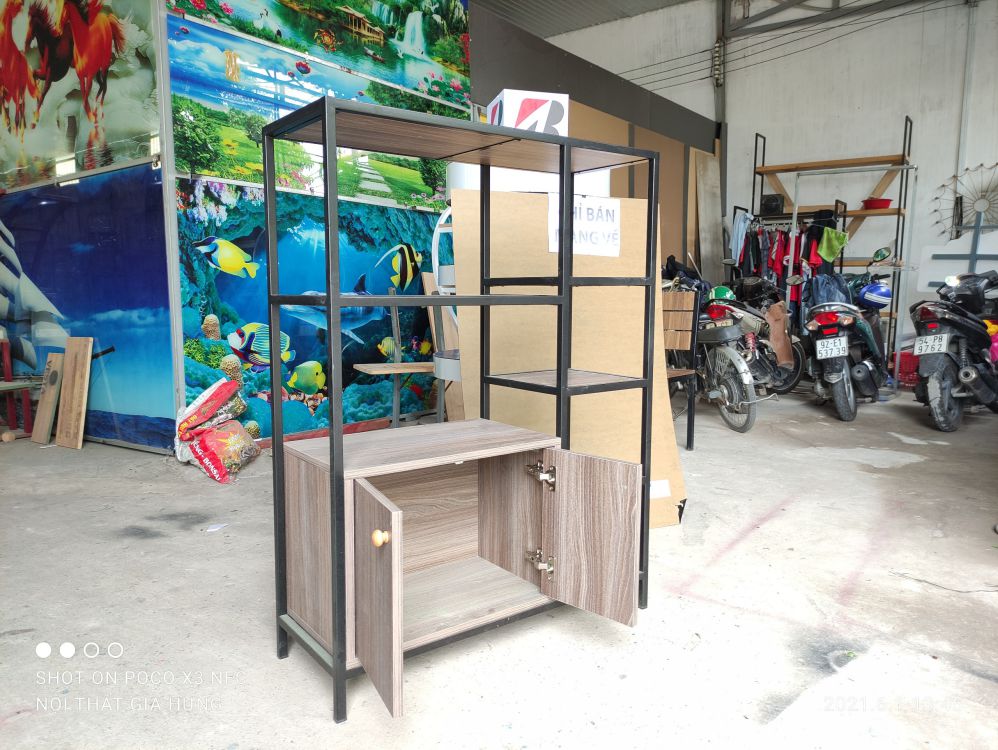 Kệ để lò vi sóng khung sắt có tủ gỗ GHTop-5117 8 Kệ để lò vi sóng khung sắt có tủ gỗ GHTop-5117 - Ảnh 6