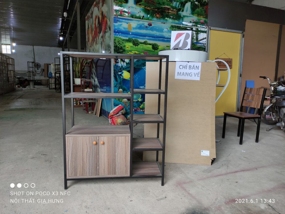 Kệ để lò vi sóng khung sắt có tủ gỗ GHTop-5117 6 Kệ để lò vi sóng khung sắt có tủ gỗ GHTop-5117 - Ảnh 4