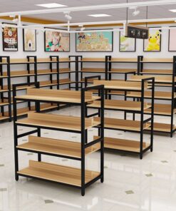 Kệ Shop Khung Sắt Mặt Gỗ SGH-1544
