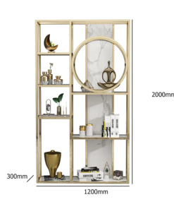 Kệ trang trí khung chân sắt mặt gỗ SGH-1654