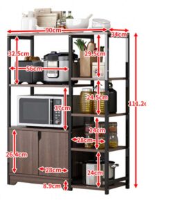 Alternative view of Kệ để lò vi sóng khung sắt có tủ gỗ GHTop-5117