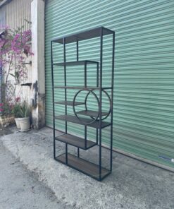 Alternative view of Kệ trang trí khung sắt mặt gỗ GHS-10606