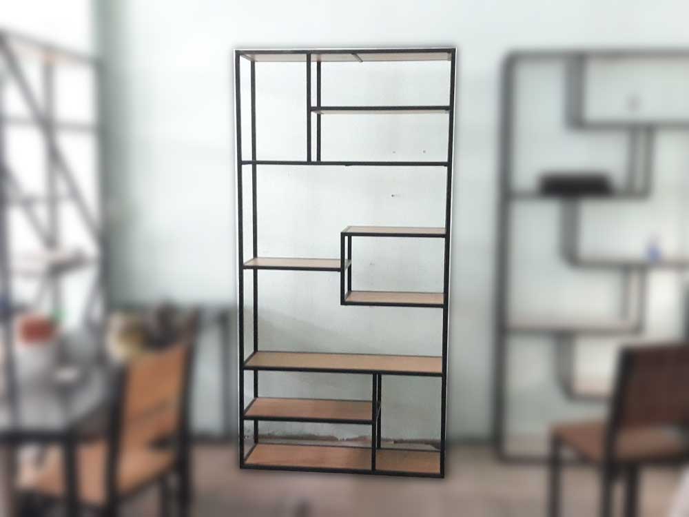 Kệ trang trí khung chân sắt mặt gỗ SGH-1719 3 Kệ trang trí khung chân sắt mặt gỗ SGH-1719
