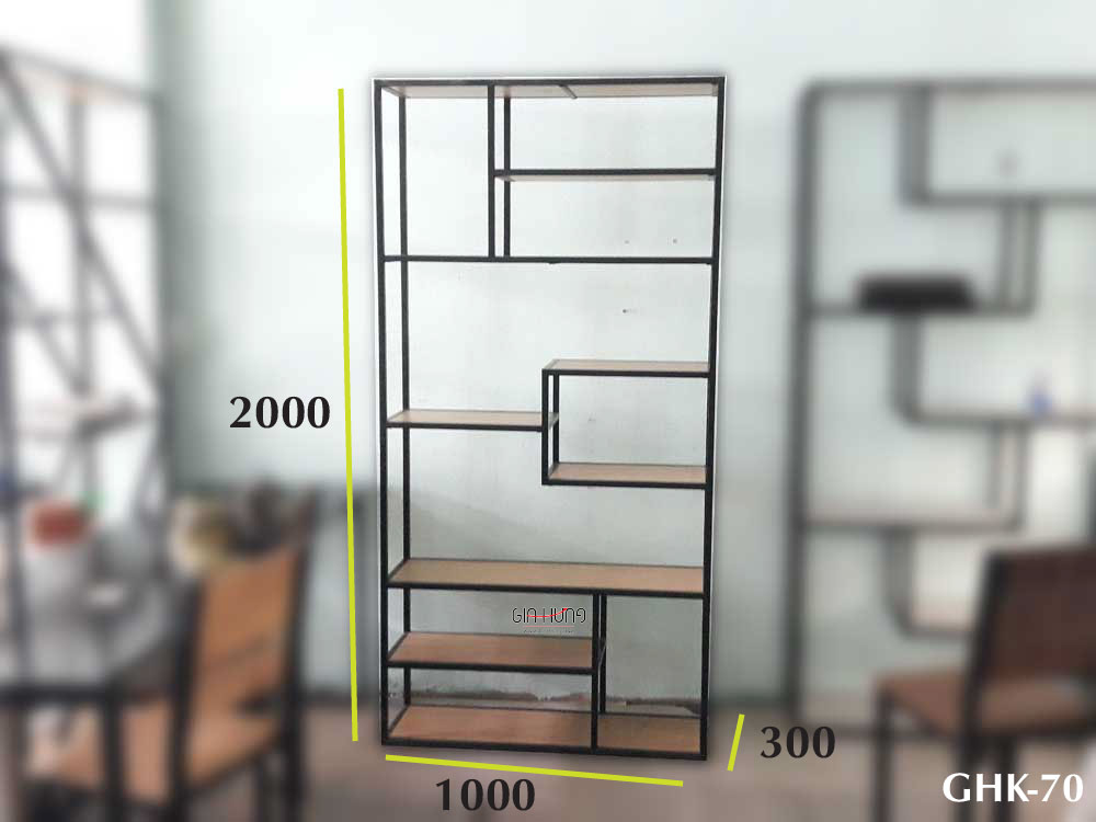 Kệ trang trí khung chân sắt mặt gỗ SGH-1719 4 Kệ trang trí khung chân sắt mặt gỗ SGH-1719 - Ảnh 2