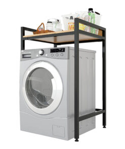 Kệ máy giặt đơn giản gỗ cao su khung sắt SGH-2566