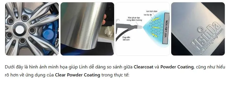Clearcoat và Powder Coating: Tương Đồng – Khác Biệt Và Ứng Dụng Trong Gia Công Bề Mặt 2 Clearcoat và Powder Coating Tương Đồng – Khác Biệt Và Ứng Dụng Trong Gia Công Bề Mặt